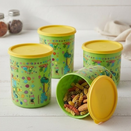 Tupperware  Toples Tiwi One Touch Canister 2L Gratis Packing Buble Wrap