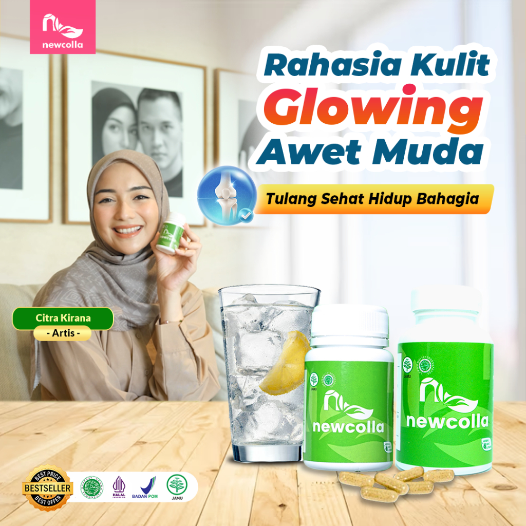 Newcolla Herbal Alami Pengencang Pencerah Kulit Tubuh Penurun Kolesterol ampuh bpom original