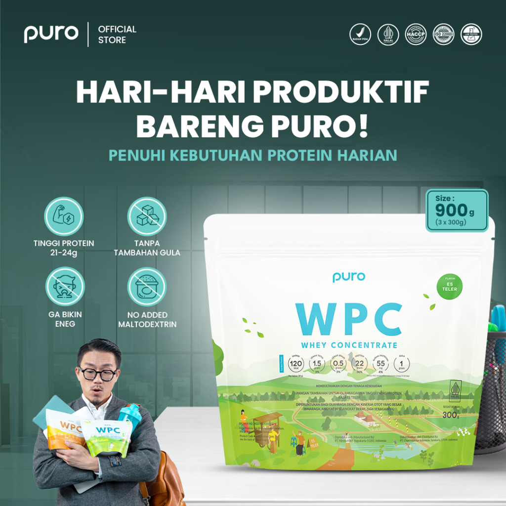 PURO WPC WPRO Whey Protein Concentrate 900g