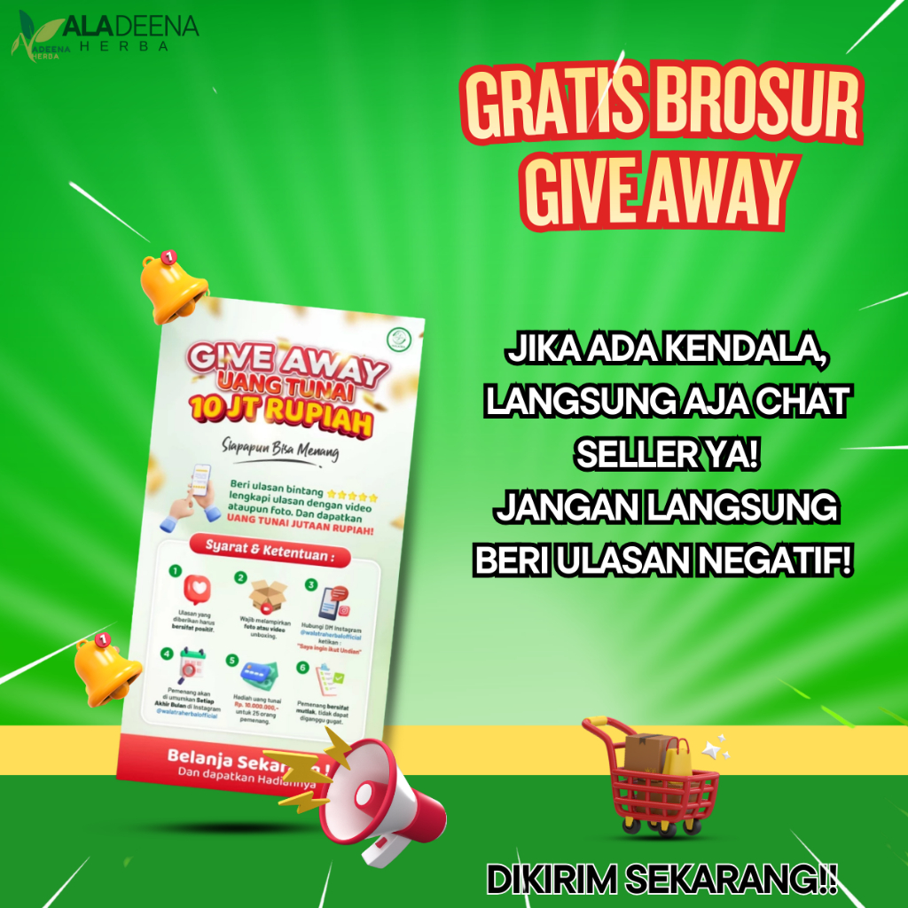 Gratis Brosur Give Away untuk Produk di setiap packingan produk kapsul sehat lambungku