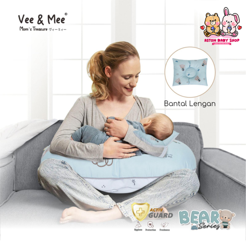 VEE & MEE Bantal Ibu Menyusui Embos + Bantal Lengan Vee Mee