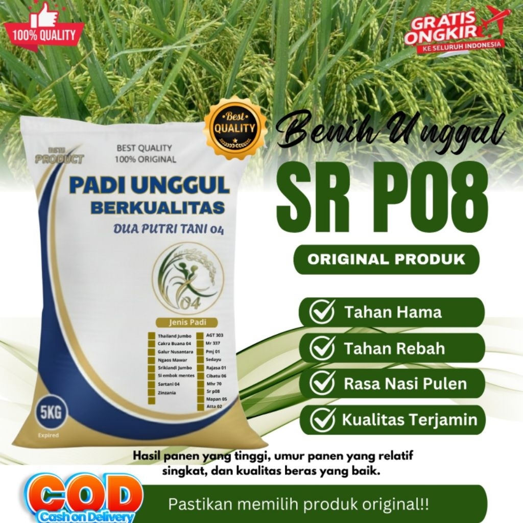 bibit padi SR P08 kemasan 5kg