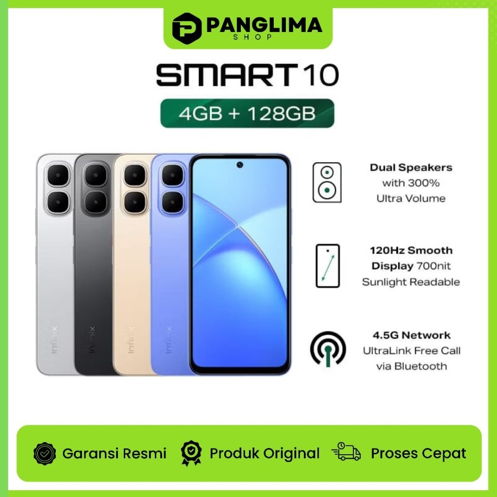 Infinik Smart 10 4/128GB Up to 8GB Extented RAM 6,67inch 120Hz Garansi Resmi