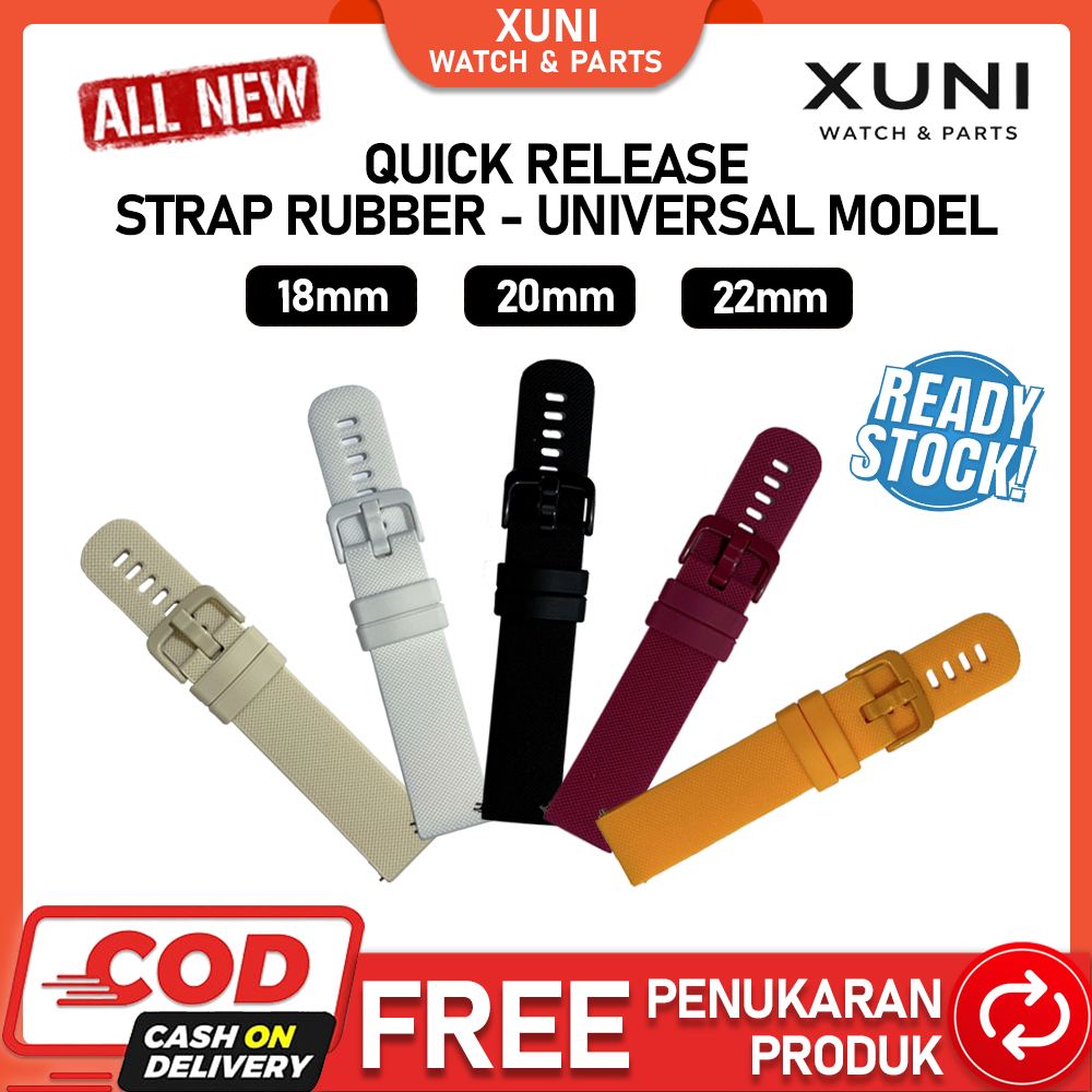 Rubber Strap Vintage Tropic Strap 18mm 20mm 22mm Quick Release Casio Seiko AC