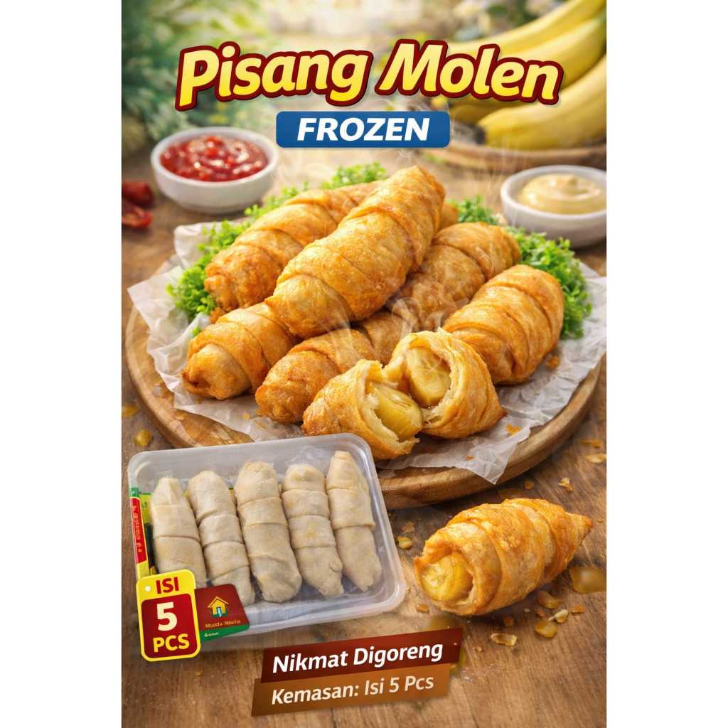 PISANG MOLEN MENTEGA FROZEN ISI 10/ MOLEN PISANG BEKU/ MOLEN PISANG FROZEN
