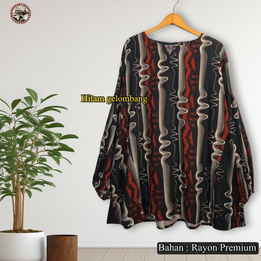 Baju Atasan Wanita JUMBO V - Blus Wanita JUMBO  - UPDATE RAYON PREMIUM - ADEM - BIG SIZE s/d 6L