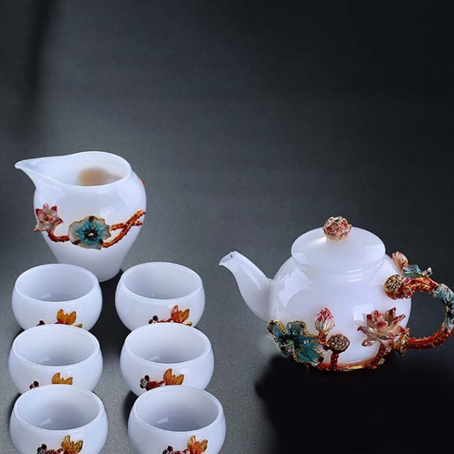 Teapot Teh Gelas Set / Jade Teapot Set 383