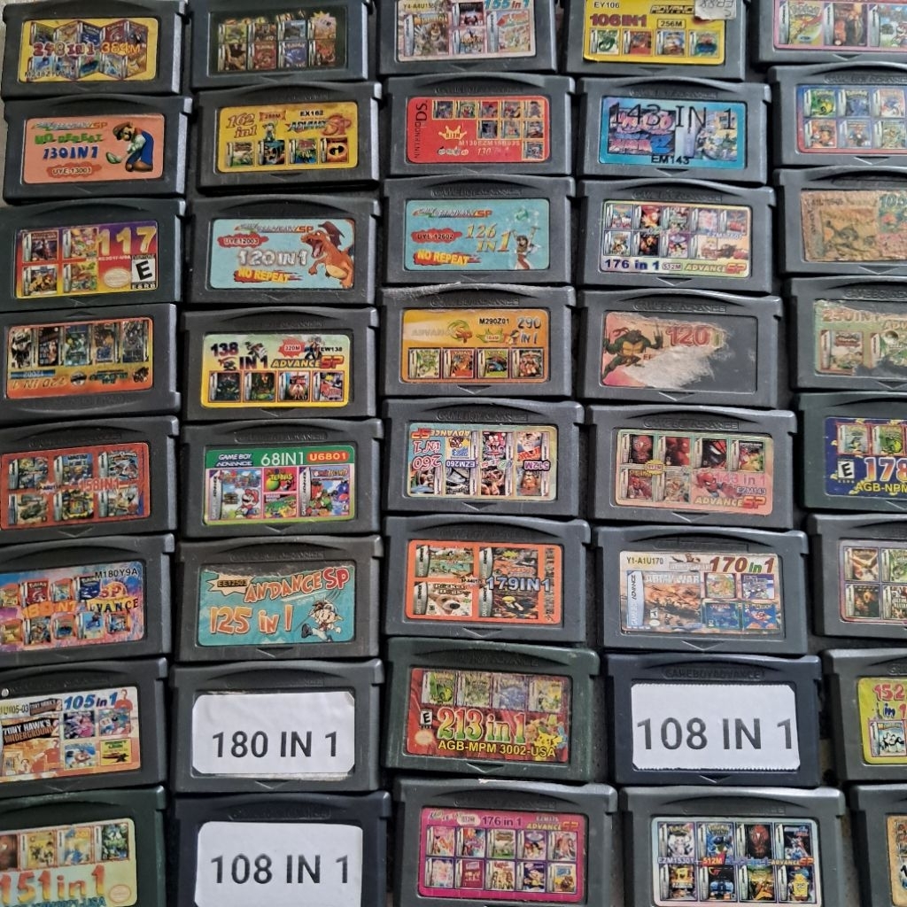 RANDOM Kaset Multi dan single bootleg Gameboy Advance GBA nintendo Cartridge save load off
