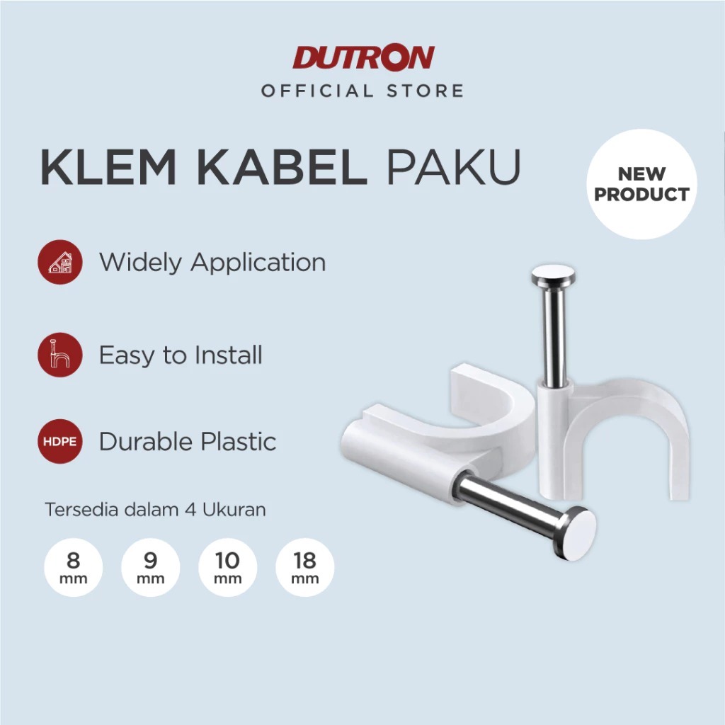 Klem Kabel Paku Beton Dutron / Klem Kabel Listrik 6mm