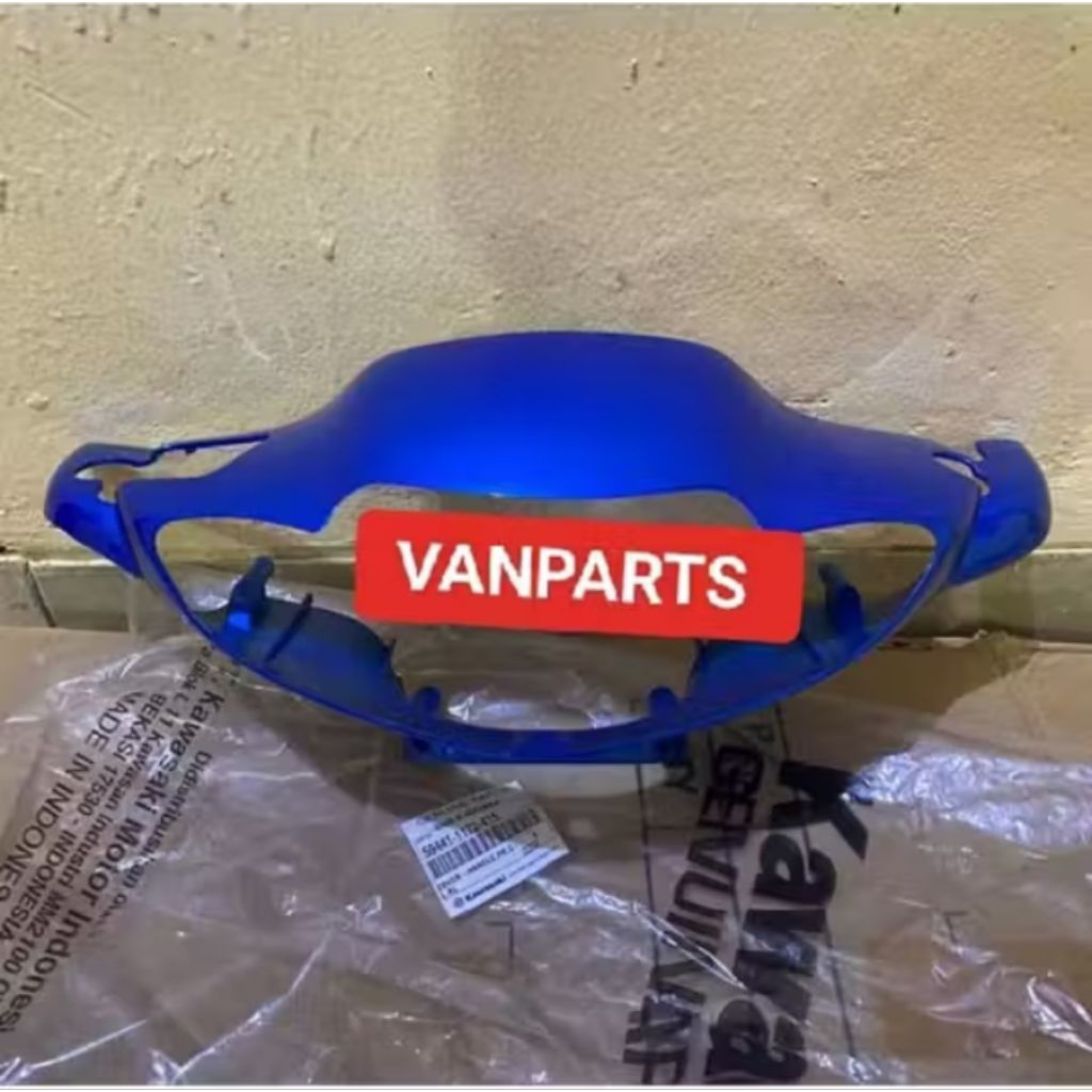 COVER BATOK LAMPU DEPAN KAWASAKI BLITZ R BIRU ORIGINAL KAWASAKI