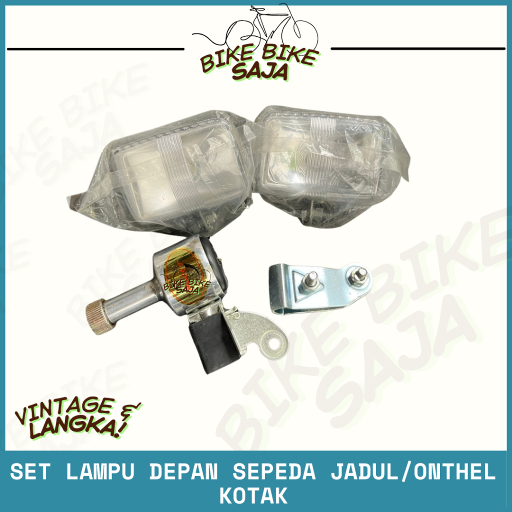 PROMO CUCI GUDANG SET LAMPU SEPEDA DINAMO JADUL ONTHEL KOTAK