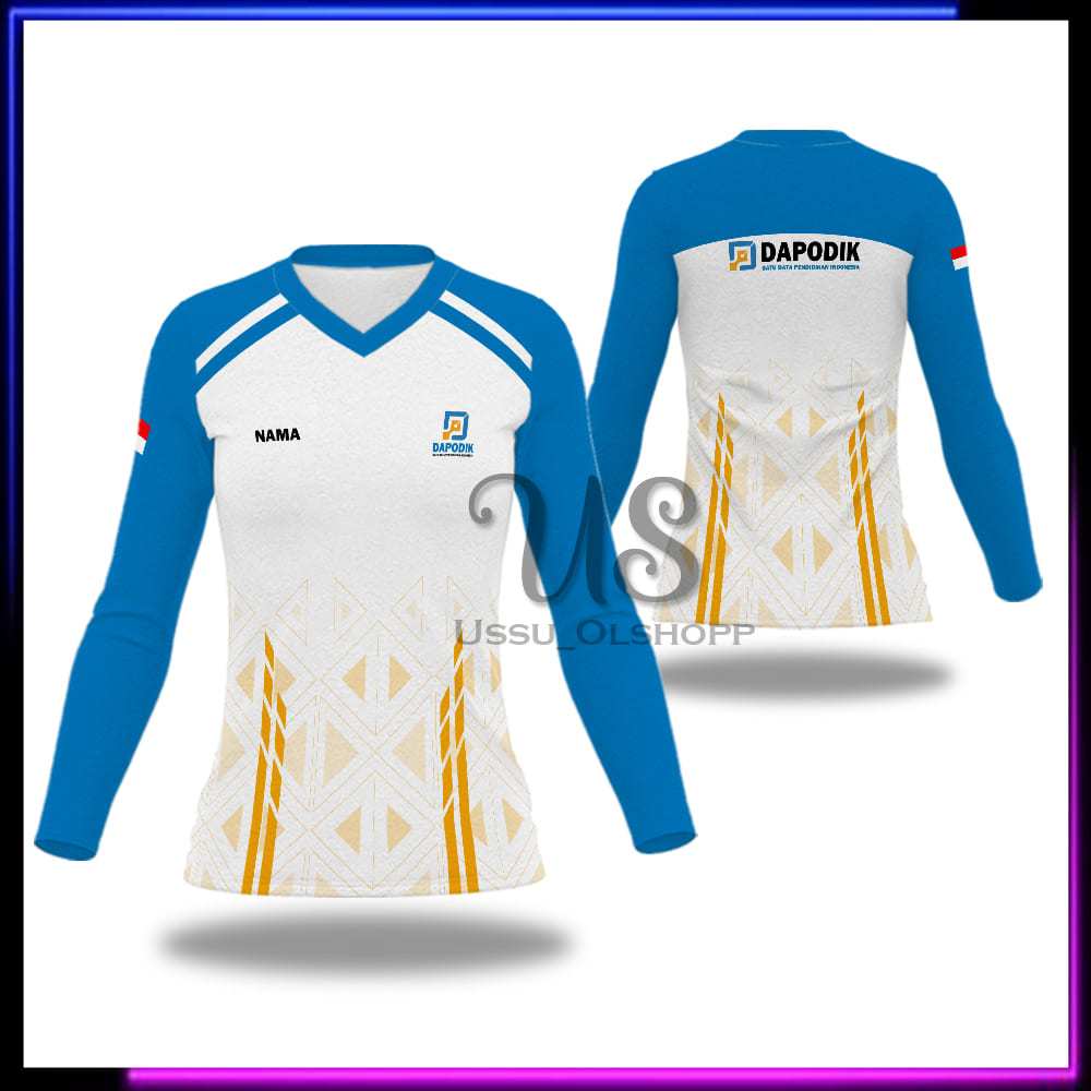 Baju Operator Dapodik Wanita / Jersey Operator Dapodik Lengan Panjang / Kaos Operator Dapodik Murah