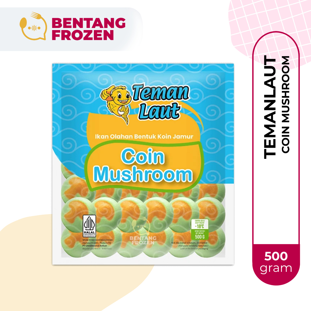 Teman Laut Coin Mushroom 500gr / Olahan Ikan Bentuk Jamur Koin