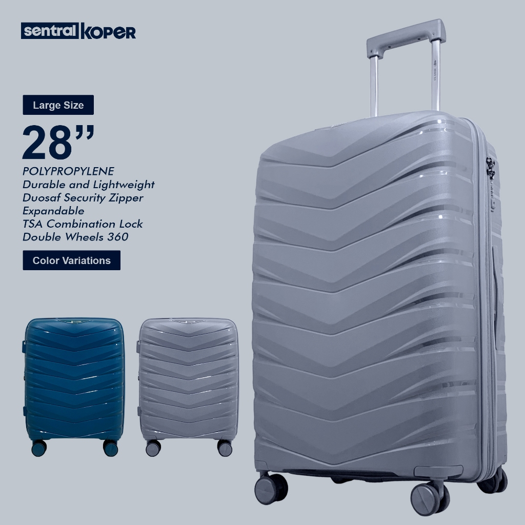 Polo Classic 98021 Koper Large 28 Inch Hardcase PP Anti Pecah Kunci TSA Expandable