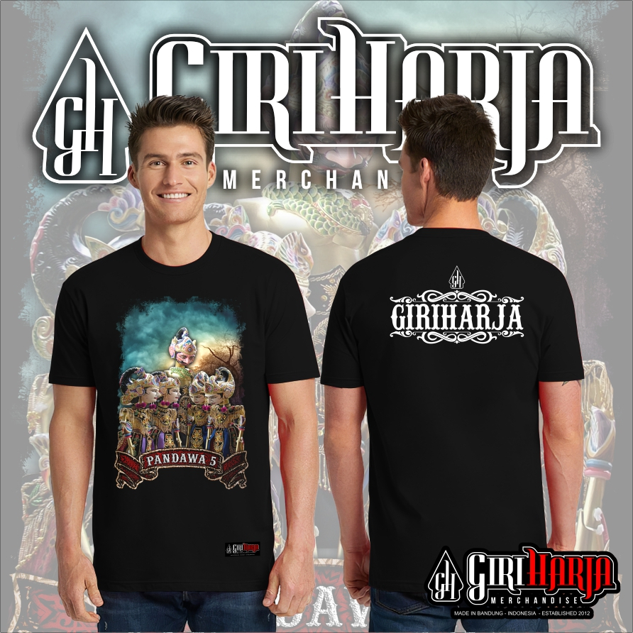 Kaos wayang golek Pandawa 5 / kaos Giri Harja / Kaos distro / kaos tangan pendek