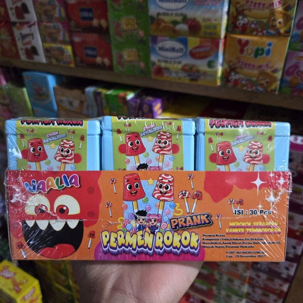 PRANK PERMEN BENTUK ROKOK BOX ISI 30 PCS / PERMEN ROKOK