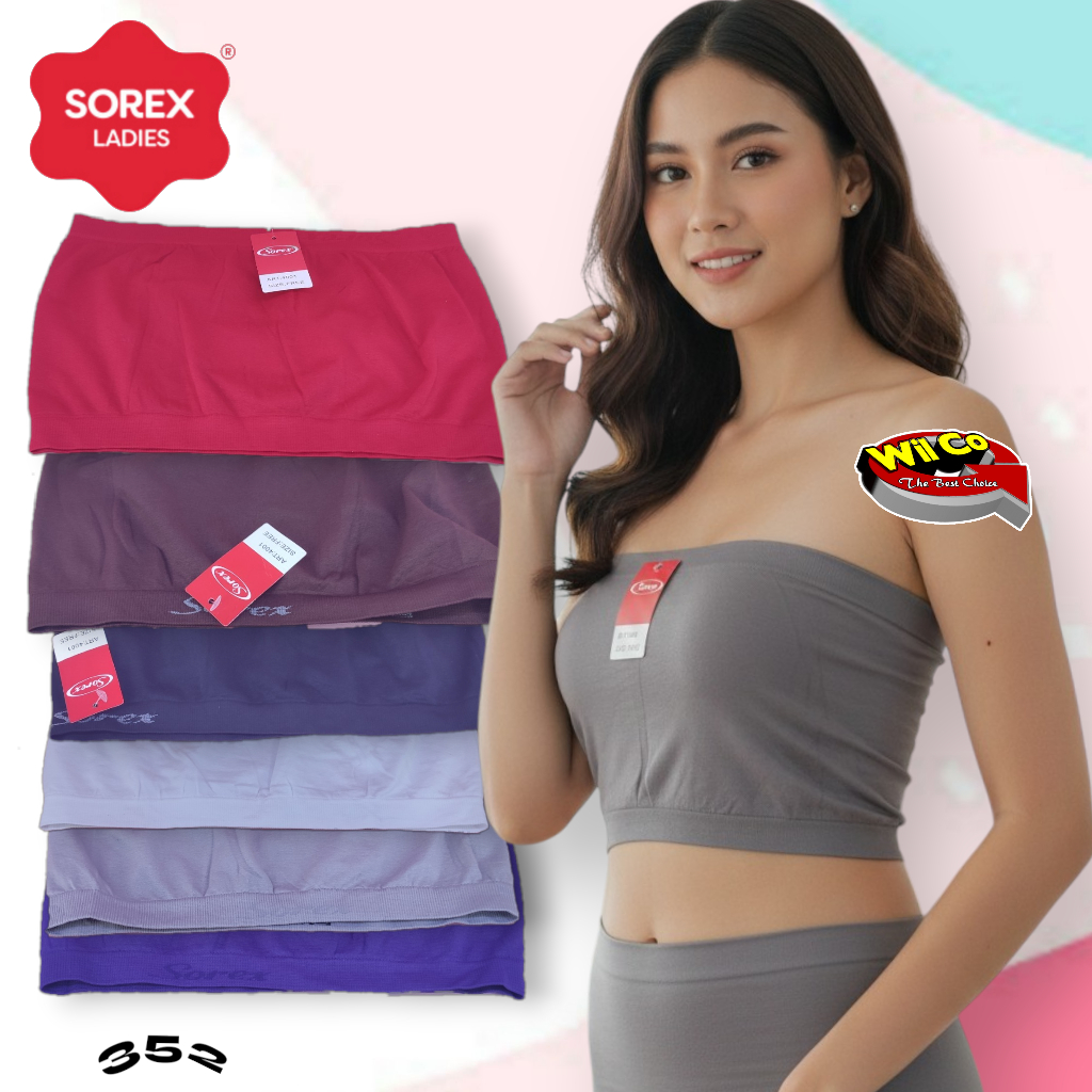 K352 Sorex Kemben Crop Top Atasan Wanita Tanpa Tali All Size Multi Color