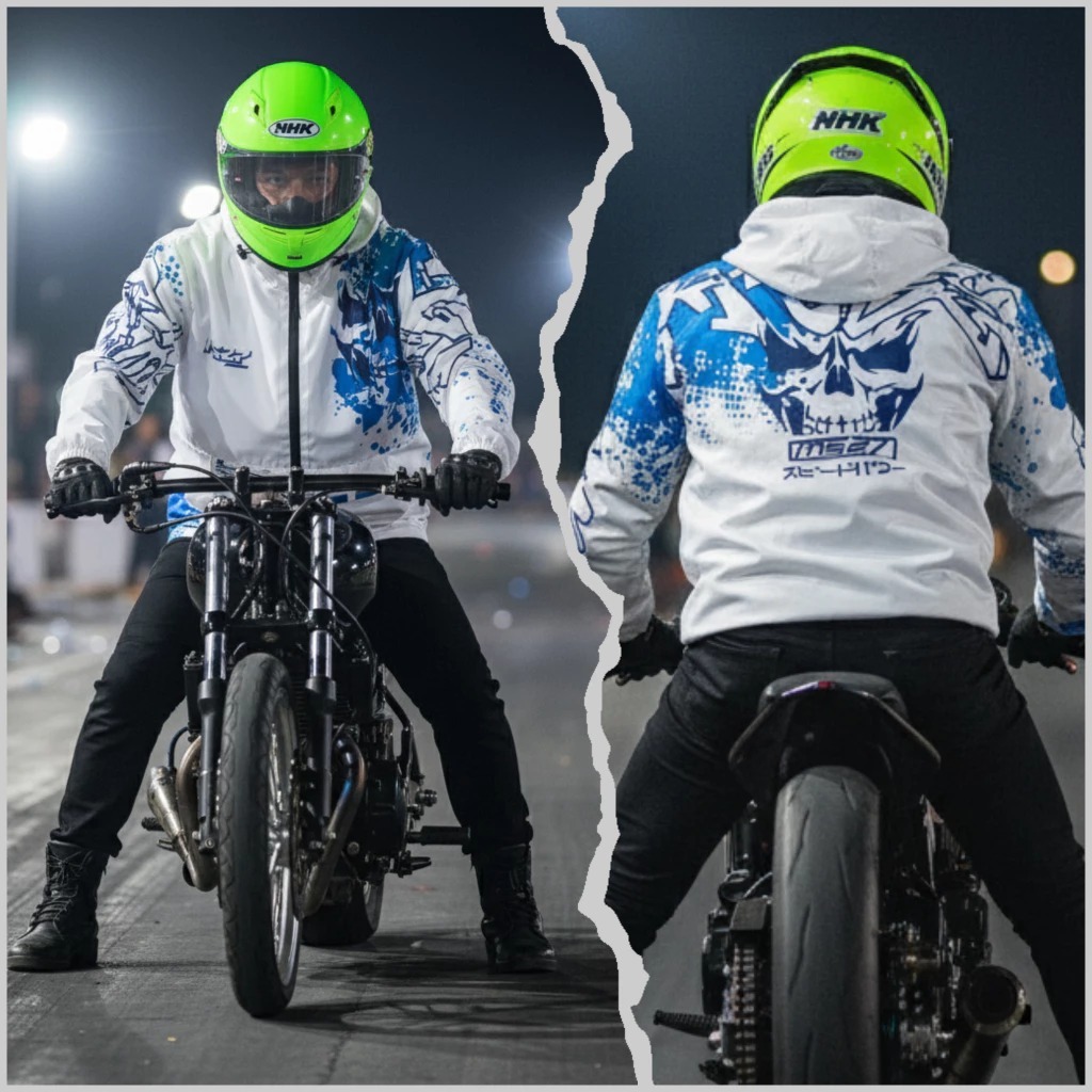MONSTER SPEED27 Jaket Coule Pria Wanita Bahan Parasut Anti Air