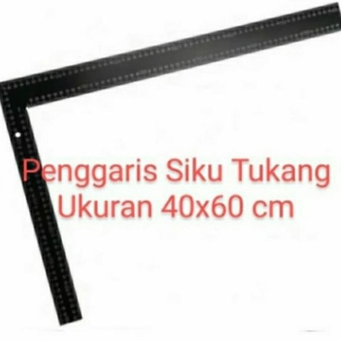 Siku Hitam 40 x 60 cm Penggaris Siku Meter PENGGARIS SIKU METER 40 X 60 CM SIKU TUKANG PENGUKUR SUDU