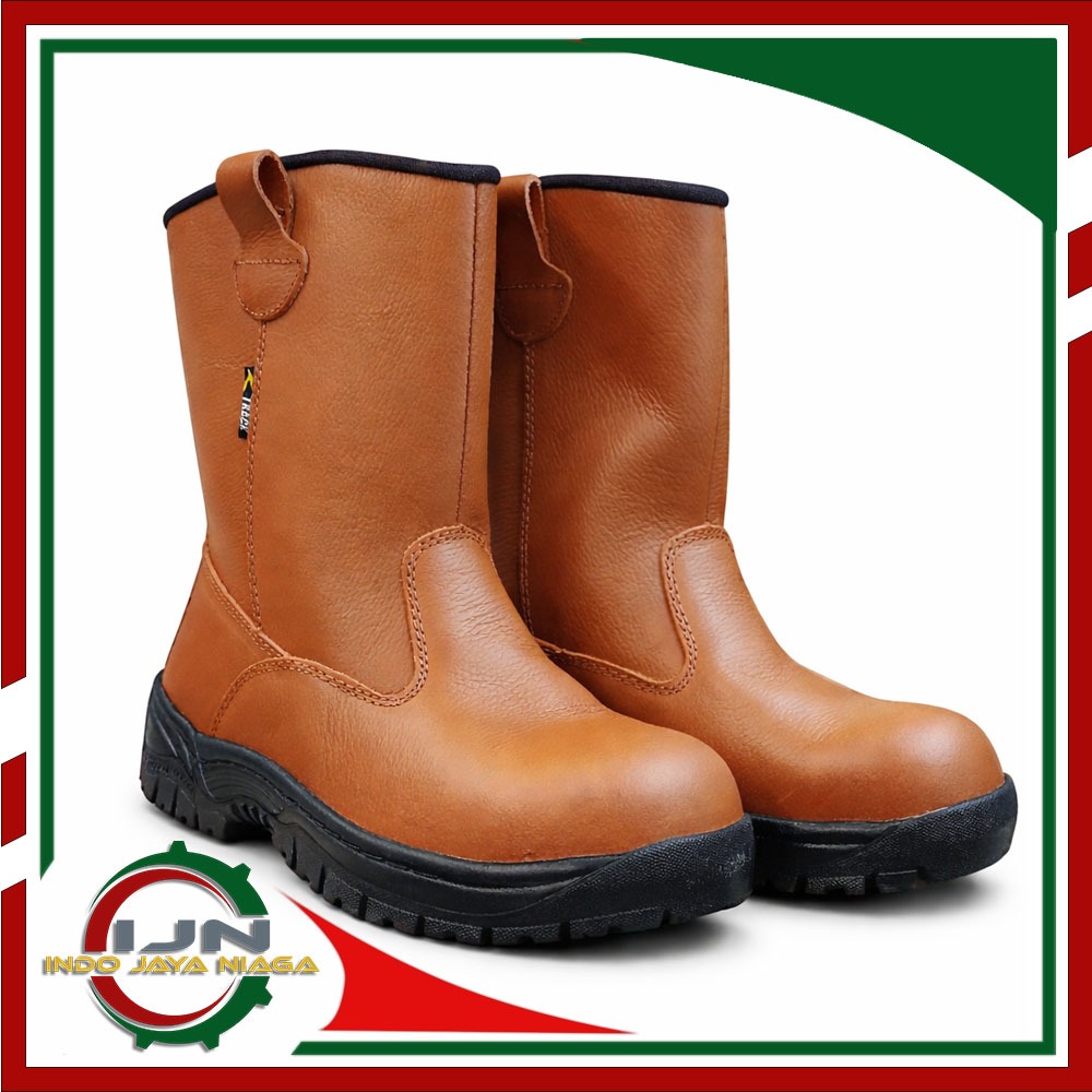 Sepatu Safety Boots Track Raktayoo A004C Coklat Original Safety Shoes Nitrile Rubber Outsole