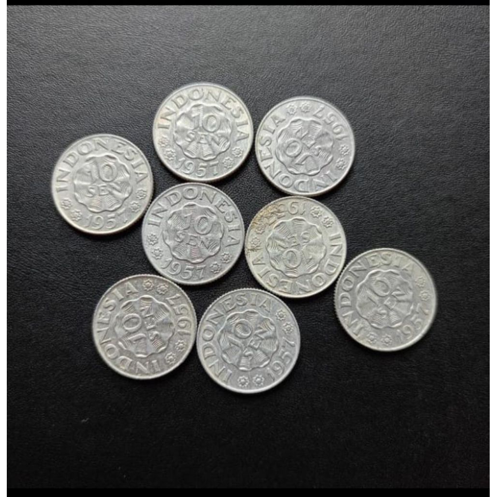 Koin 10 Sen Tahun 1951-1957 Mahar Koleksi Uang Logam Coin Kuno Bekas Lama Antik Jadul Langka Mancane