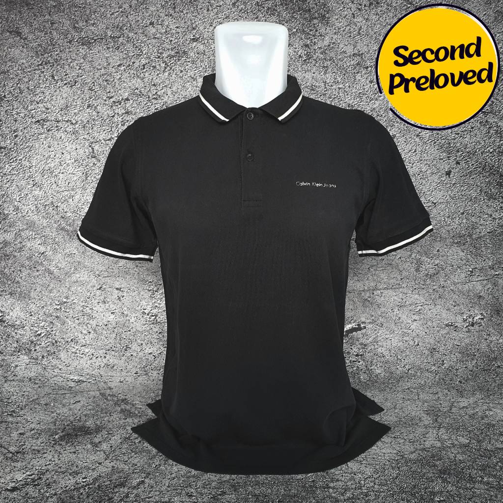 Baju Kaos Polo CALVIN CK JEANS - Size S / Lebar 49 cm - Original - Second