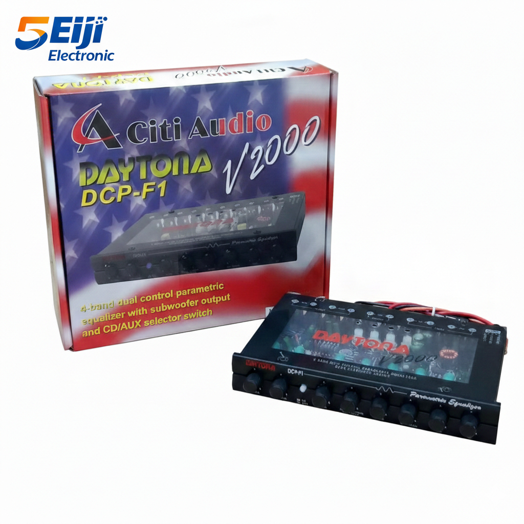 Equalizer Mobil/ Parametrik Equalizer / Pre amplifier Daytona DCP F1 V2000, Equalizer 4 Band - Kuati