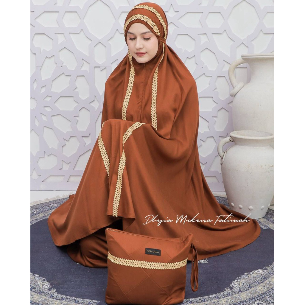 Mukena FATIMAH Dlusia Jumbo Premium Twill Super lembut Adem original
