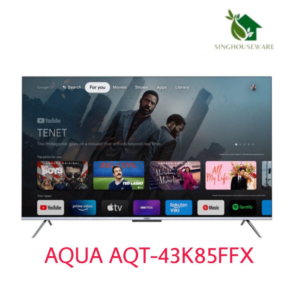 AQUA TV LED 43" (GOOGLE TV) AQT-43K85FFX
