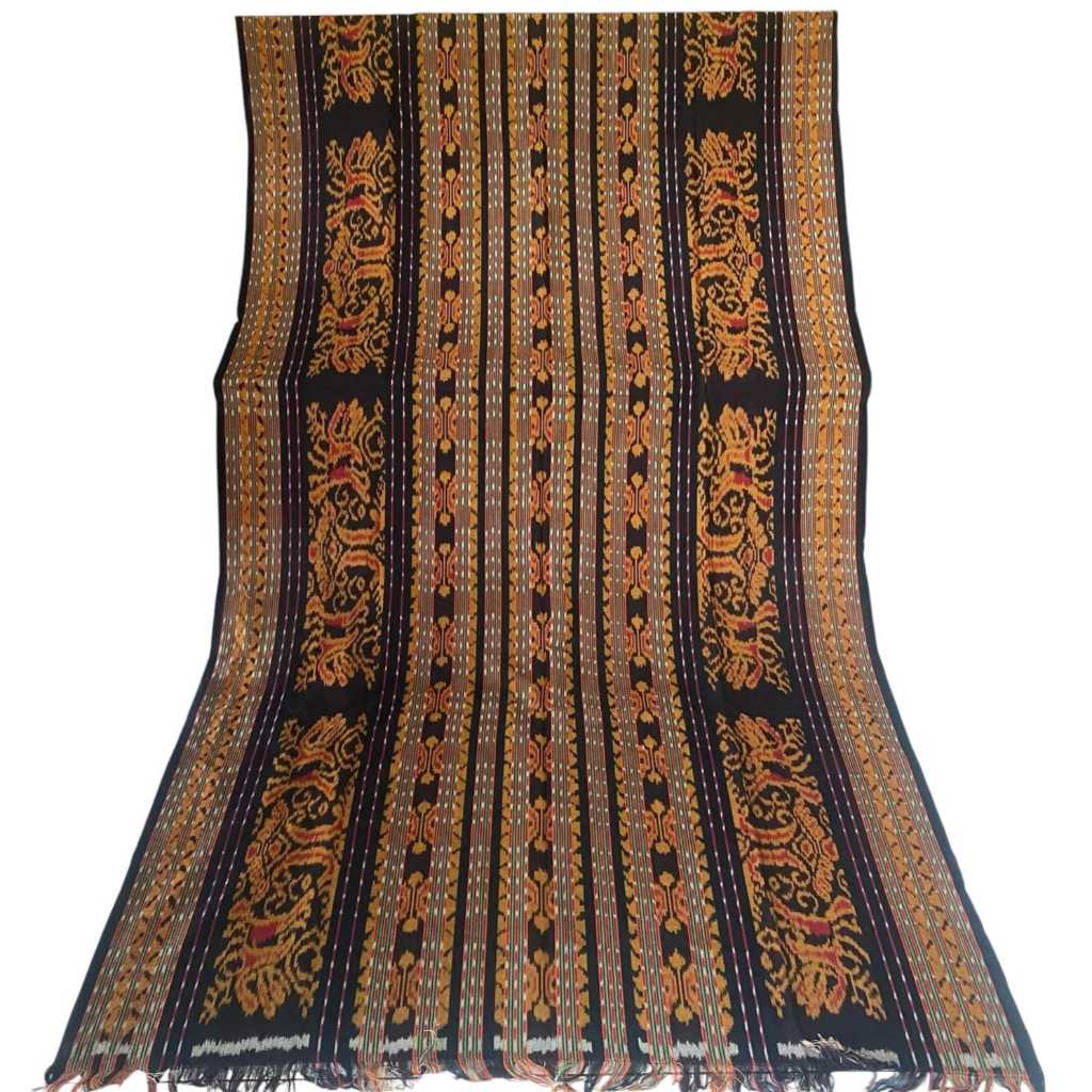 Kain Tenun Motif Maumere NTT Coklat Klasik Premium