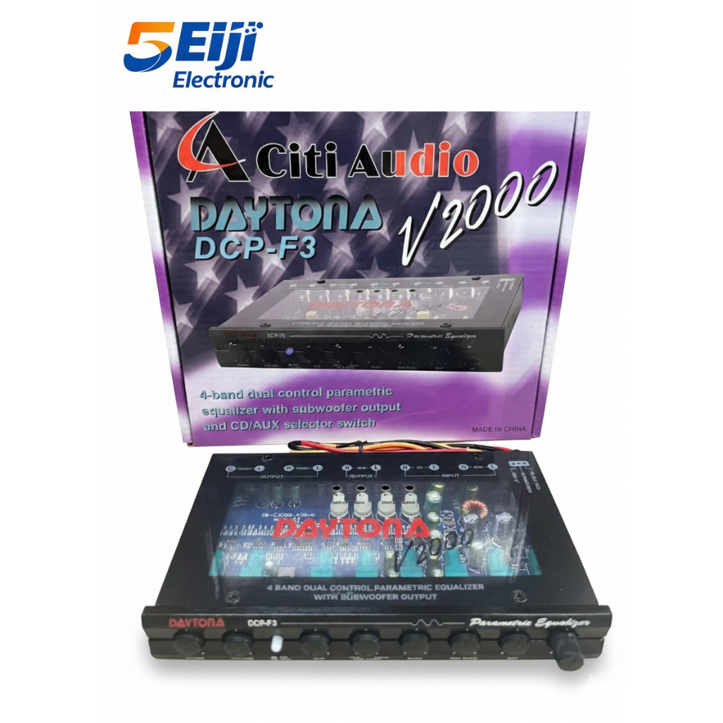 Equalizer Mobil/ Parametric Equalizer / Preamplifier Daytona F3 - Bluetooth/USB/MP3