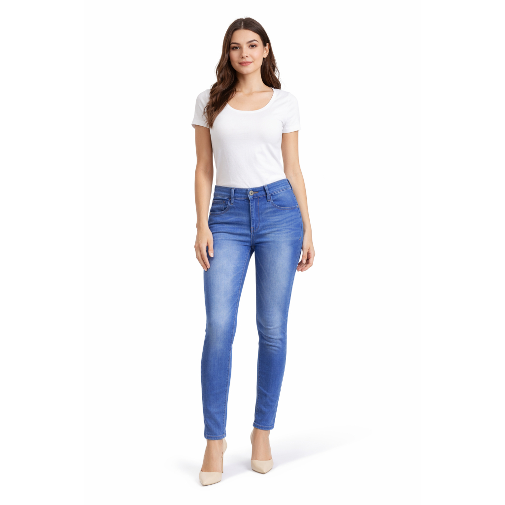 EXPRESS Jeans legging mid rise celana panjang denim raw branded wanita