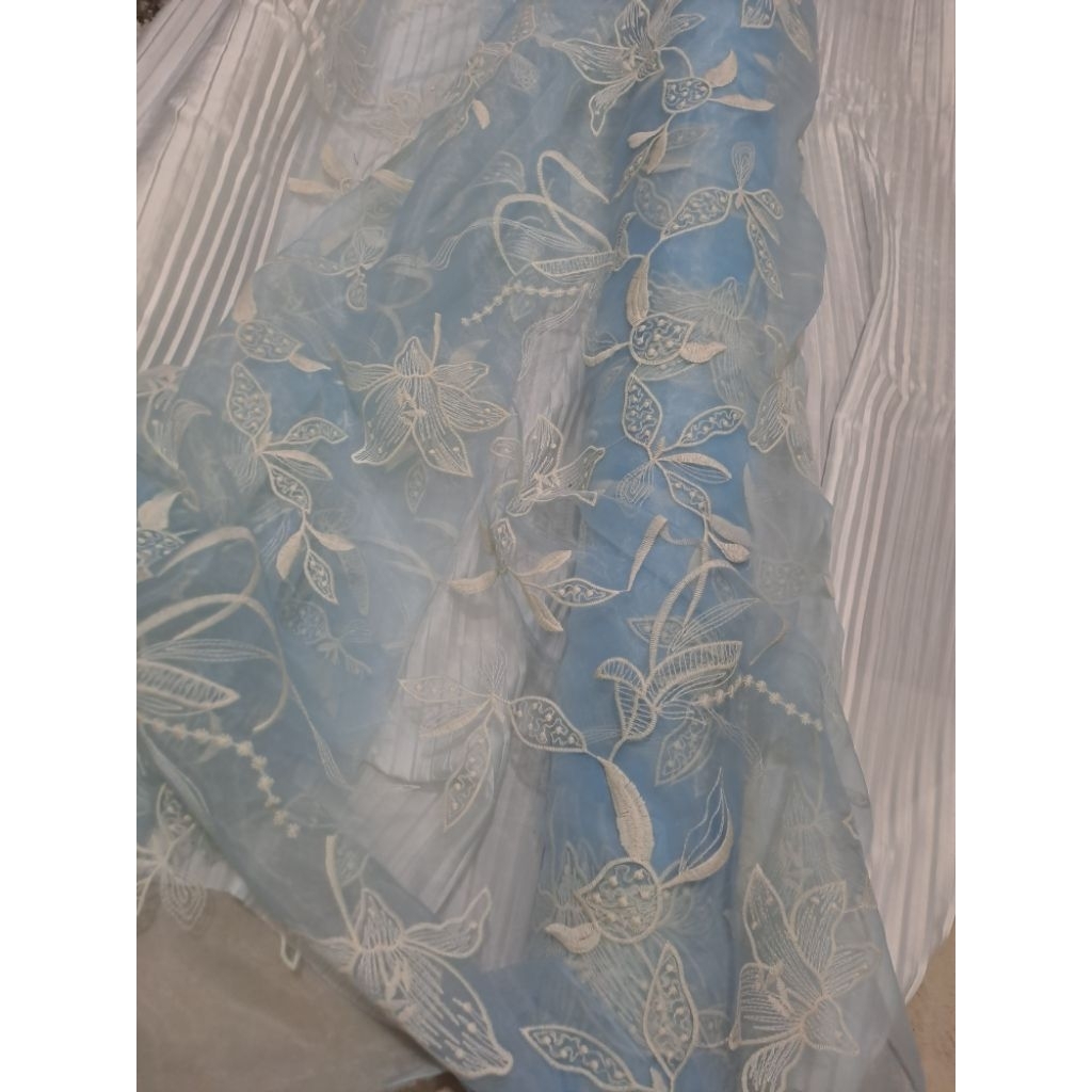 kain organza sutra l bahan organdi silk bordir