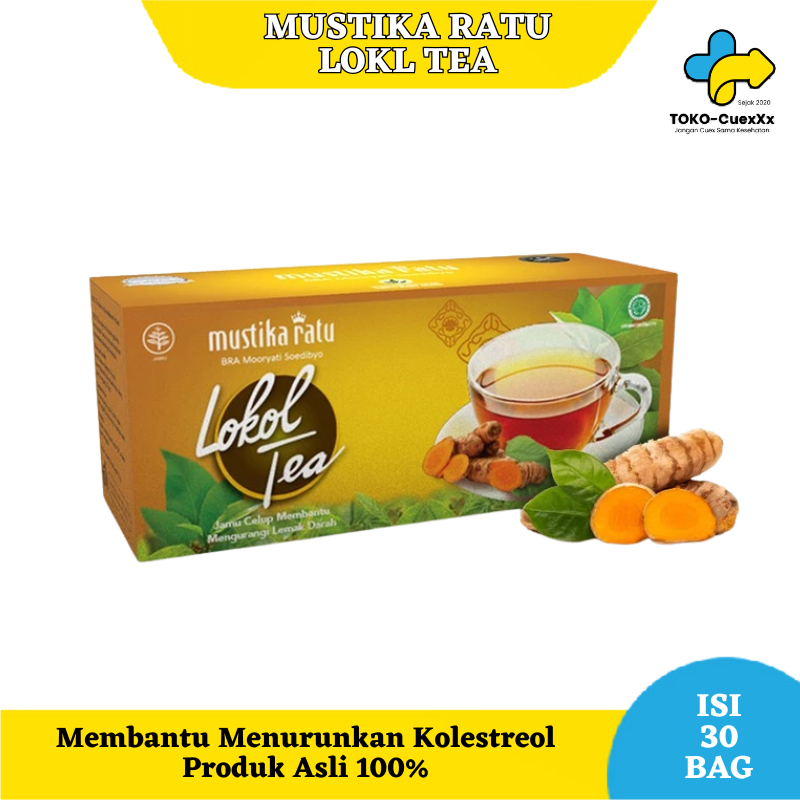 Mustika Ratu Lokol Tea 30 Bags - Teh Herbal Alami Penurun Kolesterol & Lemak Darah