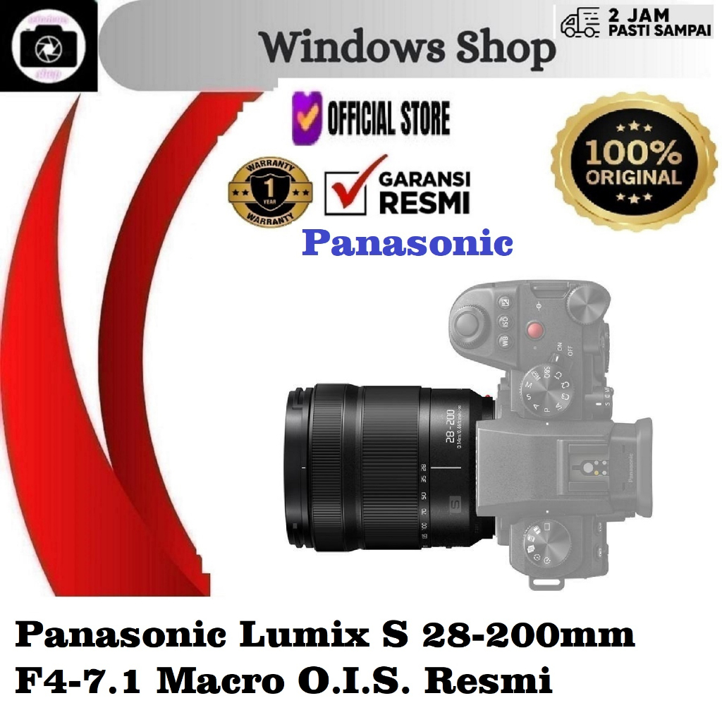 Panasonic Lumix S 28-200mm F4-7.1 Macro O.I.S. Lens Panasonic 28-200 mm Garansi Resmi
