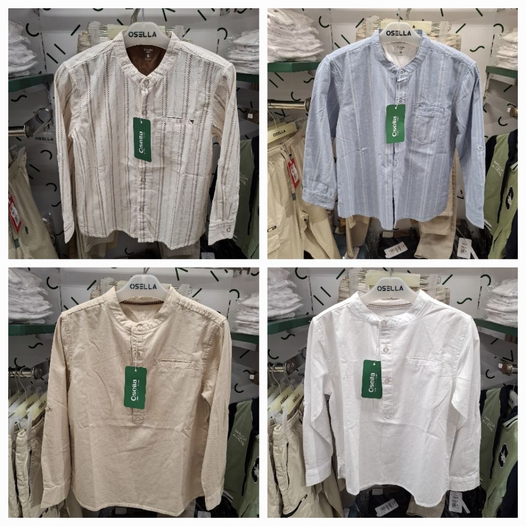 Osella Kids Baju Koko Kemeja Anak Laki Laki Lengan Panjang Original