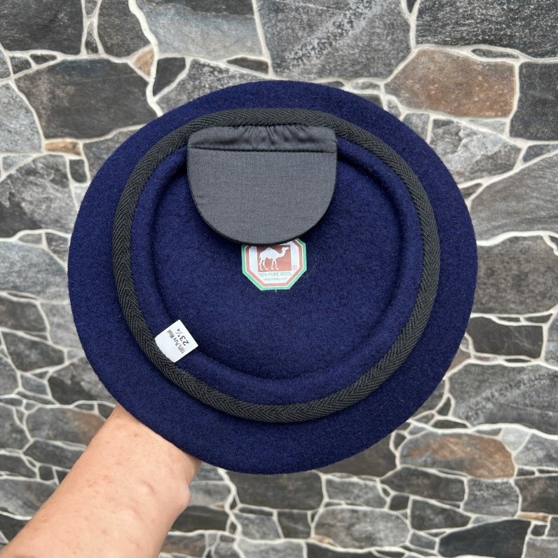 Baret Camel Wool TNI Original - Biru Brimob