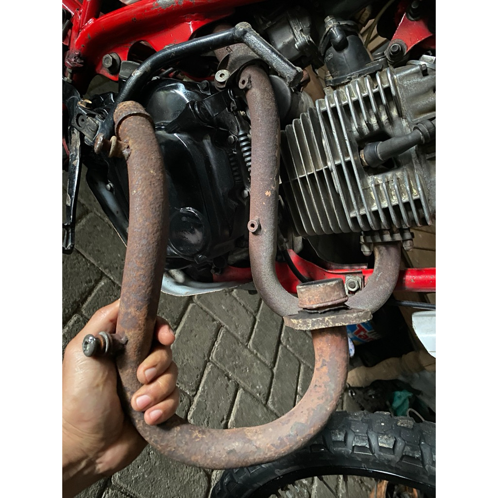 leher knalpot jialing JH / leher honda xl125s