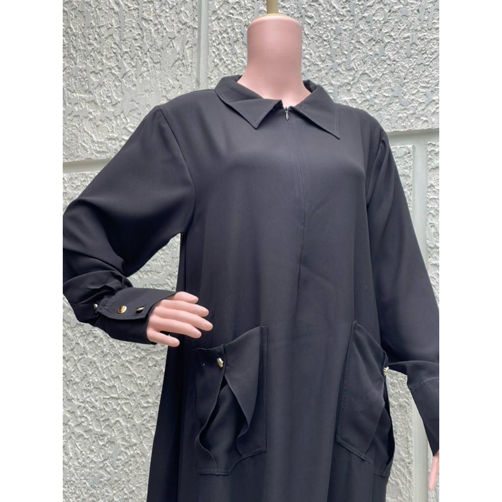 FAIZA dress tangan kancing casual gamis ayfira