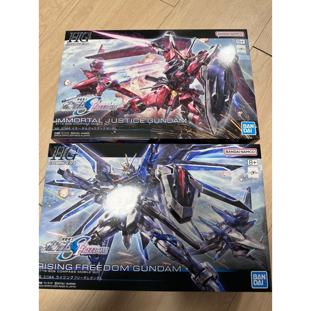 Hg rising freedom Gundam set immortal justice Gundam