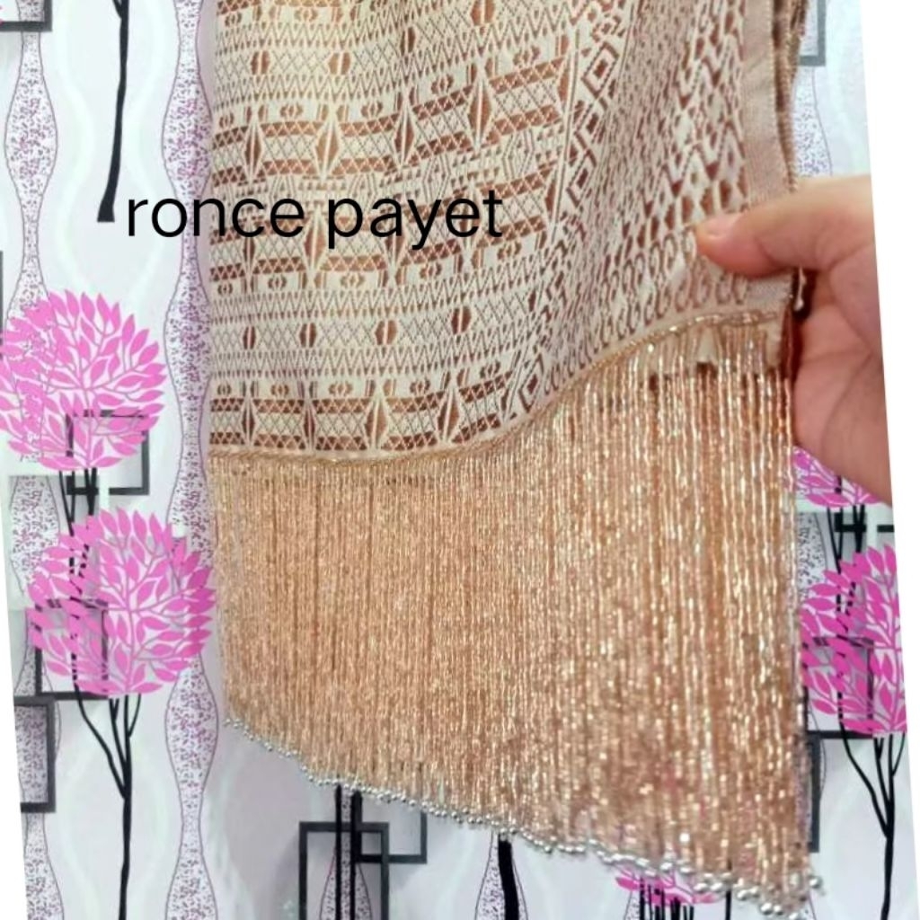 Ronce payet polos / ronce selendang / ronce siap tempel