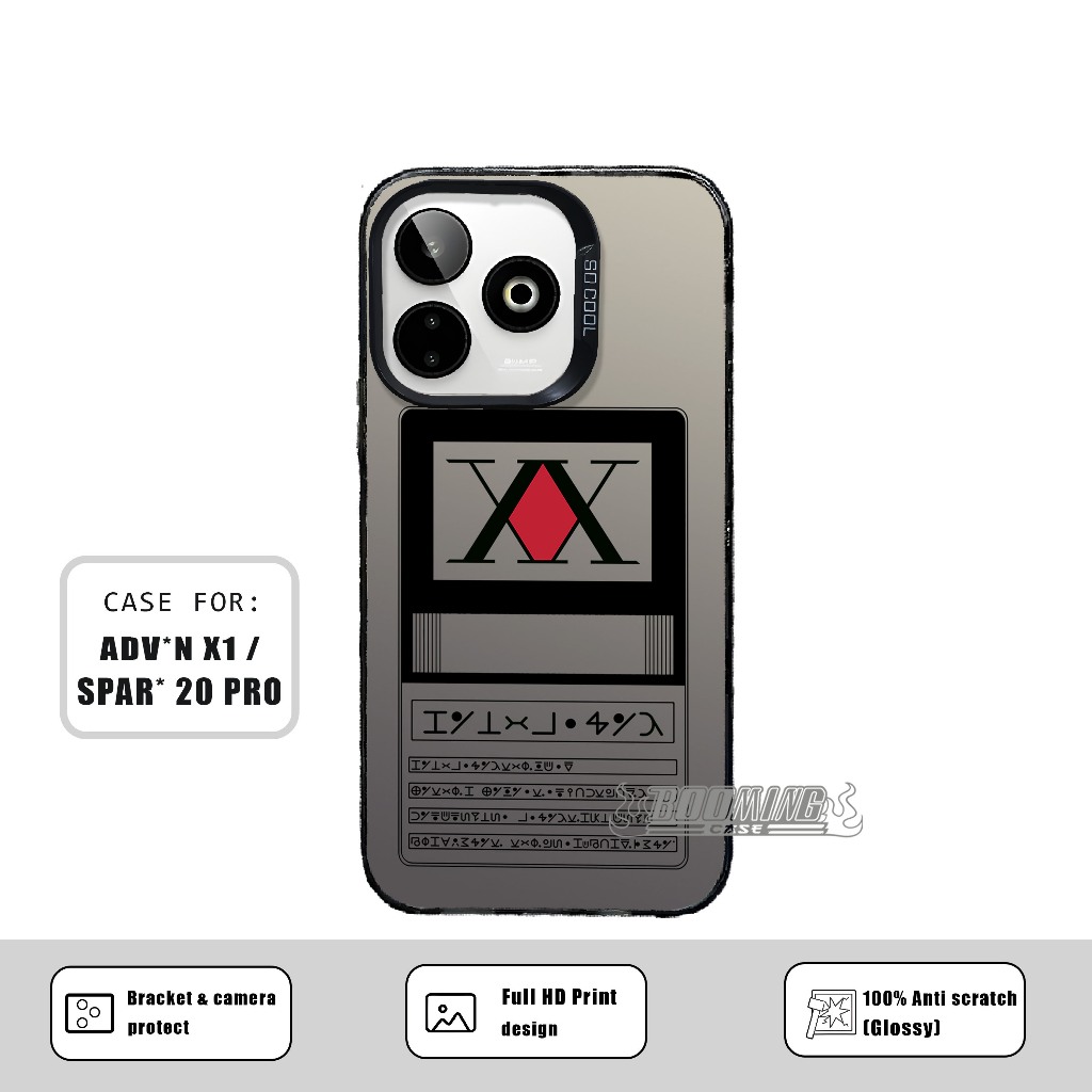 Case Spark 20 Pro Advan x1 Premium Matte Softcase Hybrid IMD Plate Hologram - Motif HUNTER X HUNTER-