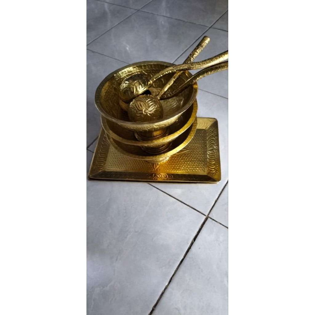 Alat panggih nganten bokor, gayung dan baki