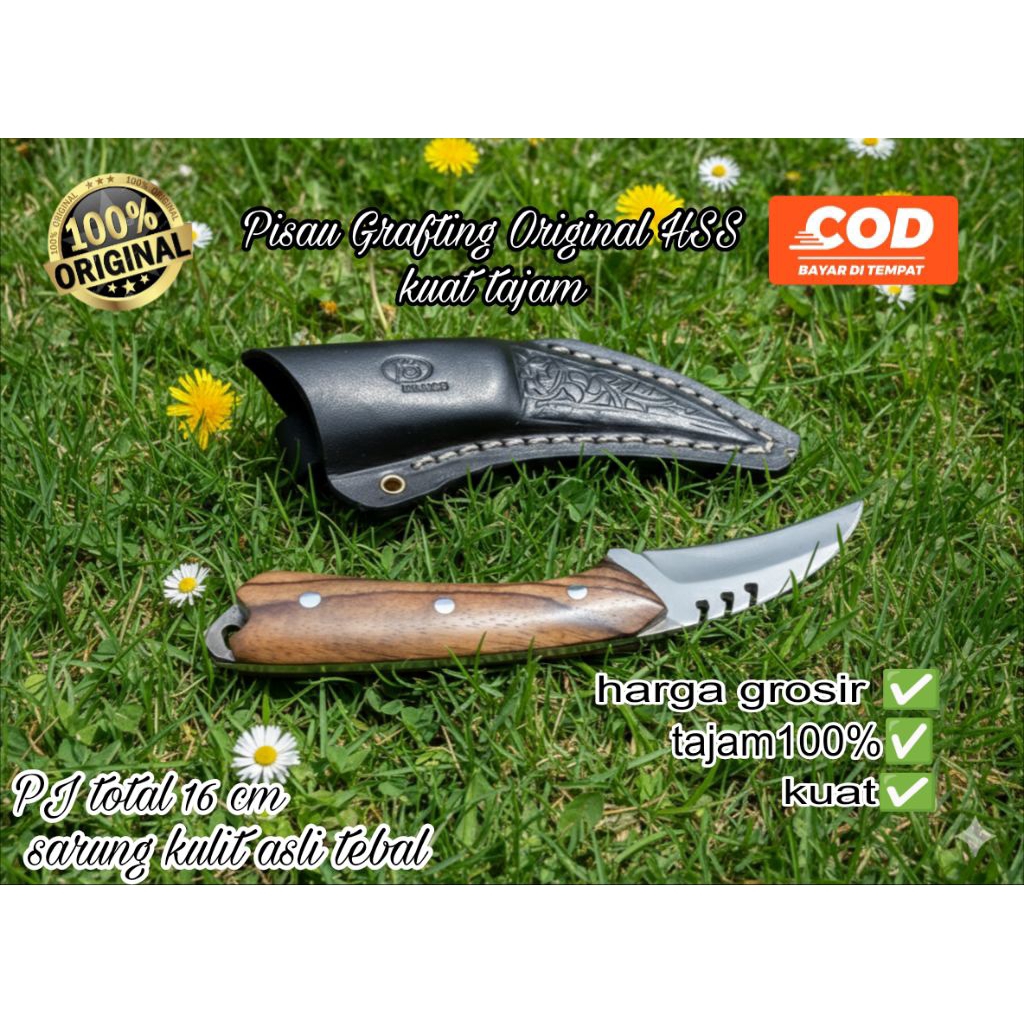 pisau stek / pisau dapur tajam / pisau grafting original baja HSS fulltang