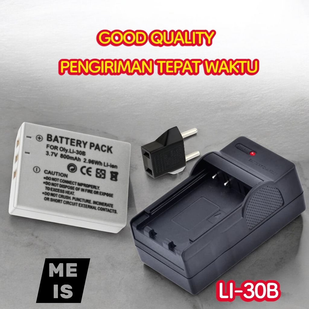 Baterai & Charger Olympus LI-30B DigitalS MJU Mini DIGITAL S Stylus Verve S - LI30B Casan Batre
