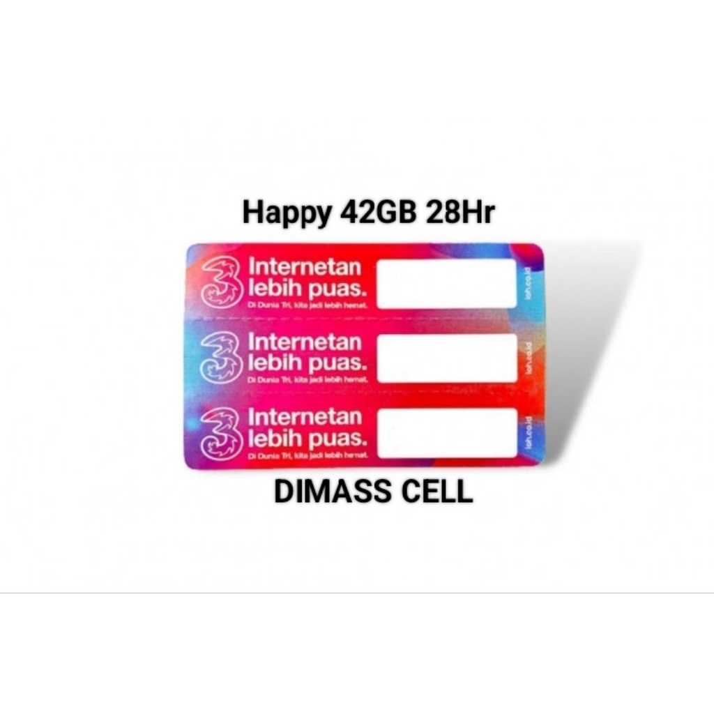 Voucher TRI Happy 42GB 28 Hari