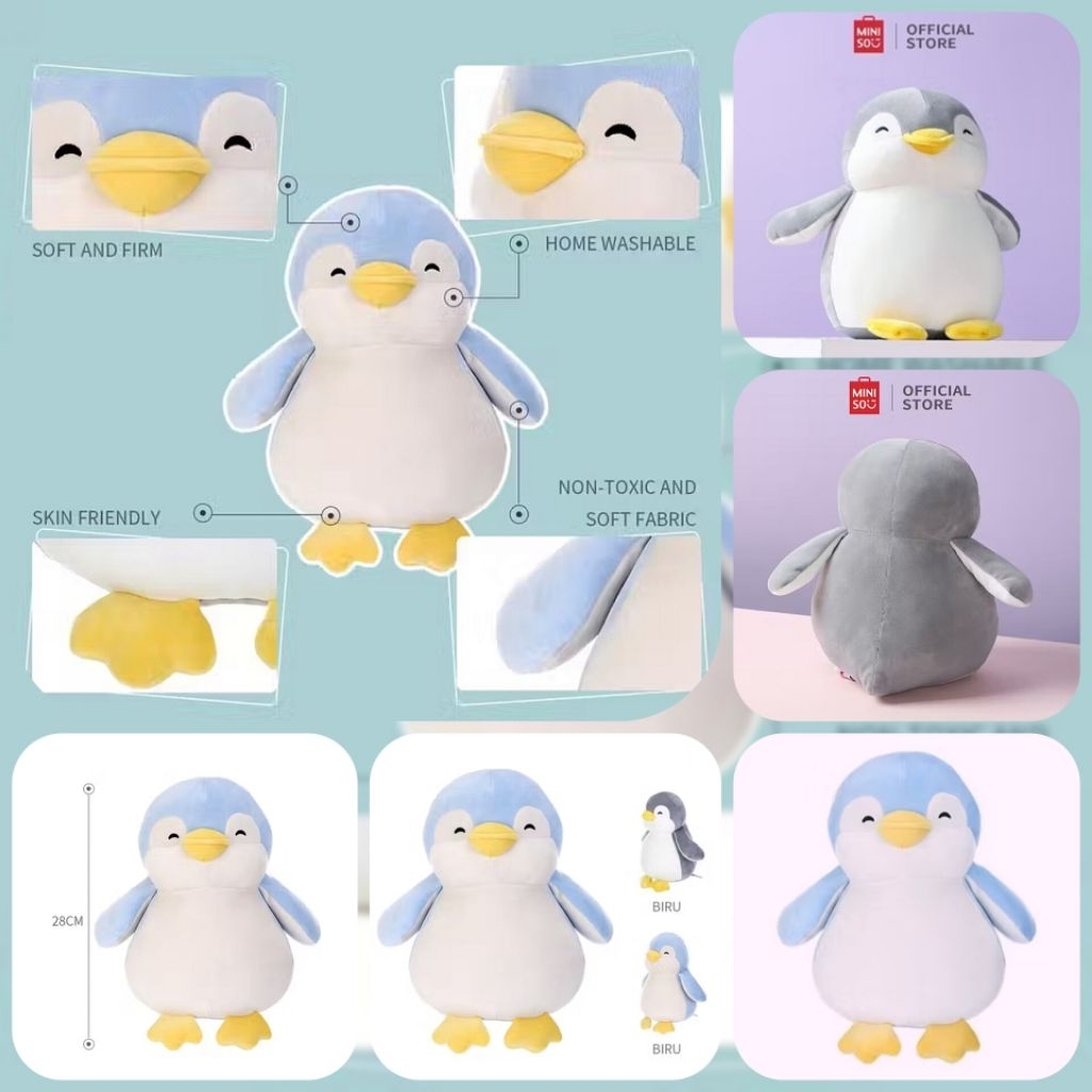 Boneka Pinguin Miniso Baru dan Ori