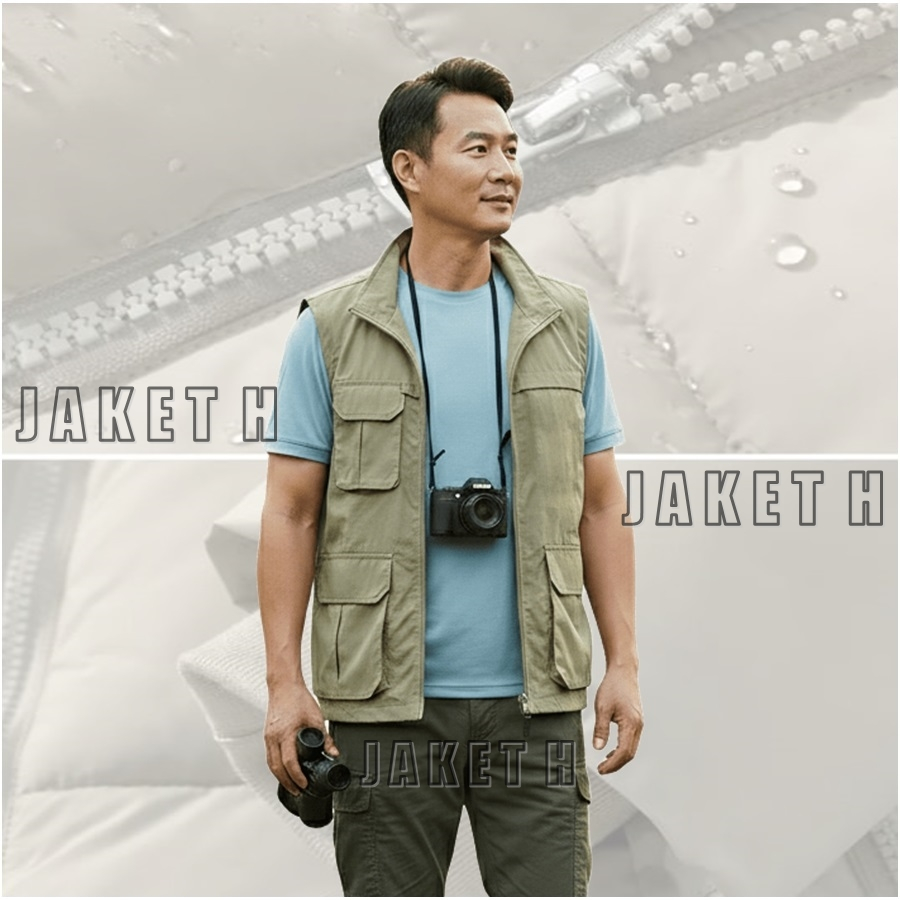 ROMPI VEST PRIA DEWASA LAPANGAN OUTDOOR KESEHATAN PROYEK PEMILU KULIAH TERBARU TACTICAL MULTIFUNGSI