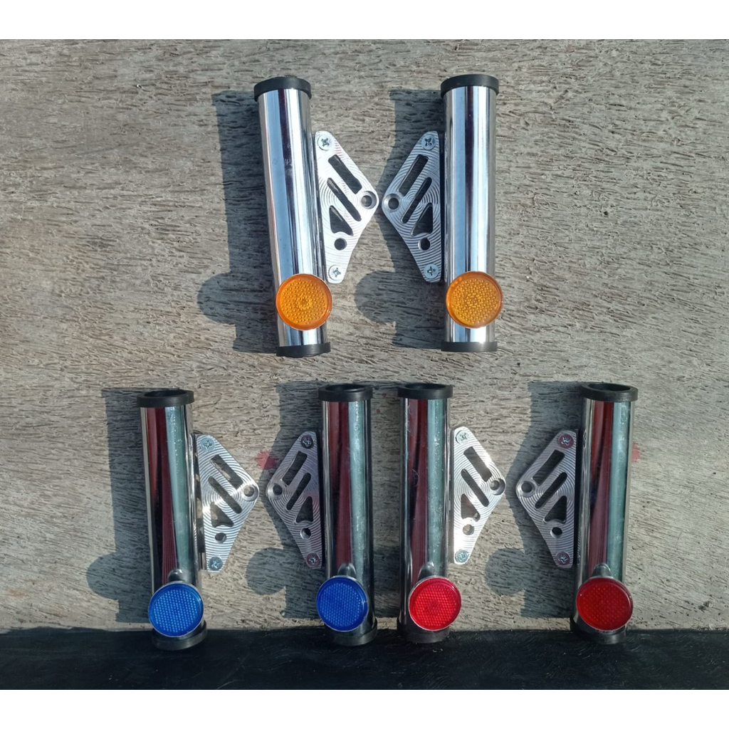 kupingan k5 stenlis kupingan pangkon lampu K5 samping cnc as 33 set mata kucing kupingan lampu k5 as