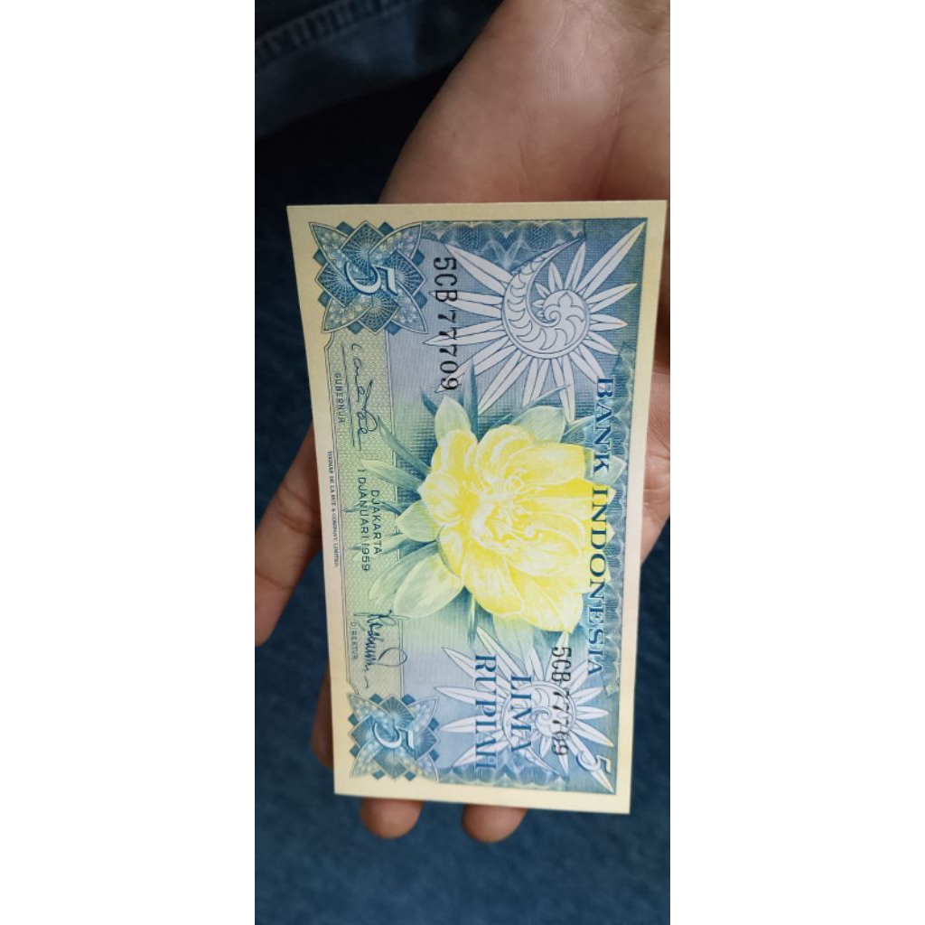Uang Kuno 5 Rupiah 1959